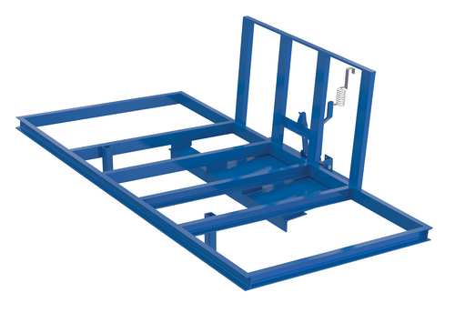 Centerline Dynamics Forklift Attachments Vestil Steel Open Sided Hopper Open Deck 2,000 Lb. Capacity Blue H-FBOD-4896-2