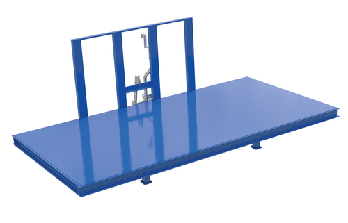 Centerline Dynamics Forklift Attachments Vestil Steel Open Sided Hopper Solid Deck 2,000 Lb. Capacity Blue H-FBSD-4896-2