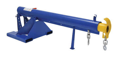 Centerline Dynamics Forklift Attachments Vestil Steel Orbit Telescoping Lift Boom 24 In. Fork Pocket Center 6,000 Lb. Capacity Blue LM-OBT-6-24