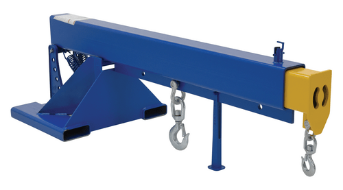 Centerline Dynamics Forklift Attachments Vestil Steel Orbit Telescoping Lift Boom 24 In. Fork Pocket Center 8,000 Lb. Capacity Blue LM-OBT-8-24