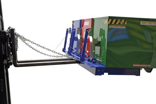 Centerline Dynamics Forklift Attachments Vestil Steel Triple Bin Recycling Hopper 2000 Lb. Capacity ENVIR-BIN