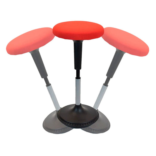 Centerline Dynamics Furniture & Decor Adjustable Height Wobble Stool Swivel Chair - Red