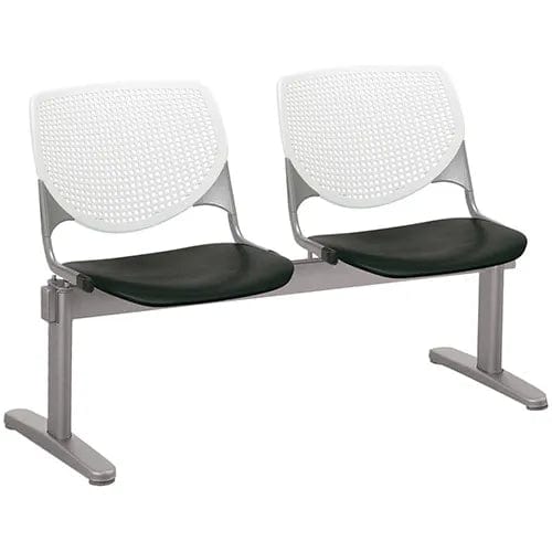 Centerline Dynamics Furniture & Decor Beam Seating Guest Chairs - 2 Seater - White/Black