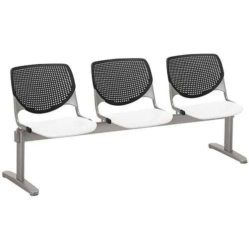 Centerline Dynamics Furniture & Decor Beam Seating Guest Chairs - 3 Seater - Black/White