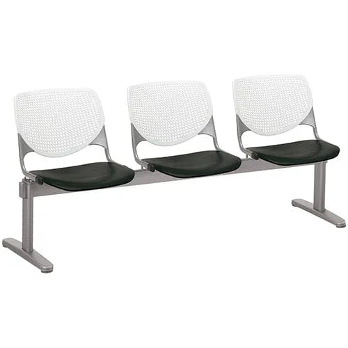 Centerline Dynamics Furniture & Decor Beam Seating Guest Chairs - 3 Seater - White/Black