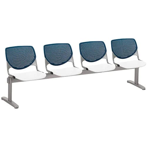 Centerline Dynamics Furniture & Decor Beam Seating Guest Chairs - 4 Seater - Navy/White