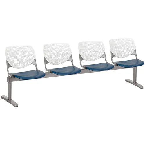 Centerline Dynamics Furniture & Decor Beam Seating Guest Chairs - 4 Seater - White/Navy