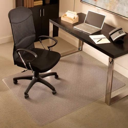 Centerline Dynamics Furniture & Decor Chair Mat for Carpet - 46"W x 6"L, 0.13" Thick - Beveled Edge