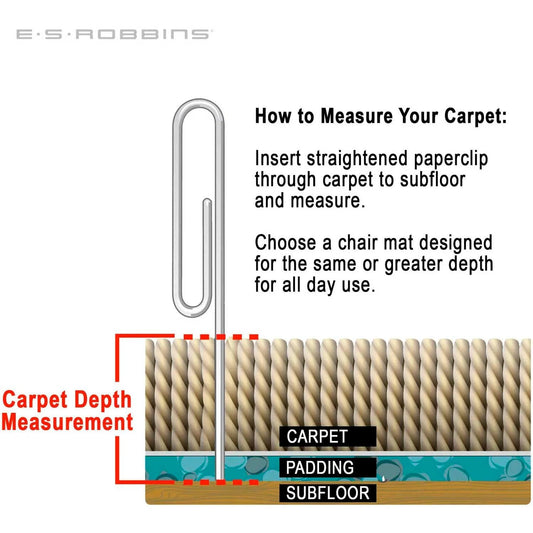 Centerline Dynamics Furniture & Decor Chair Mat for Carpet - Medium Pile - 60" x 72" Rectangle - Clear - Beveled Edge