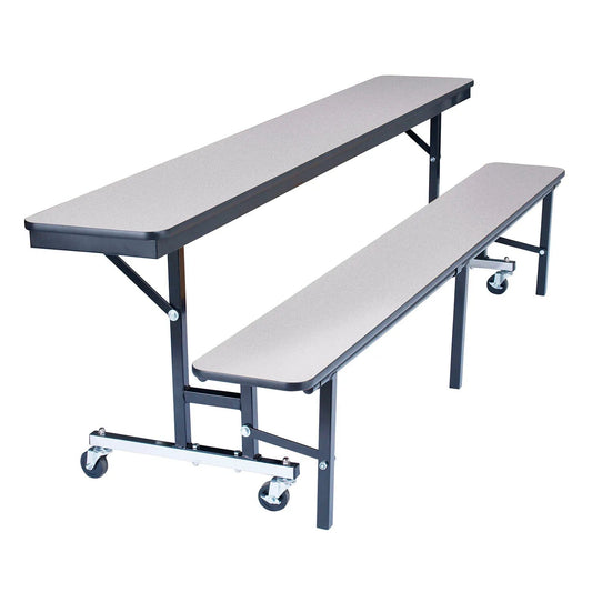 Centerline Dynamics Furniture & Decor Mobile Convertible Bench Unit, Particleboard, 84"Lx29"W, Gray