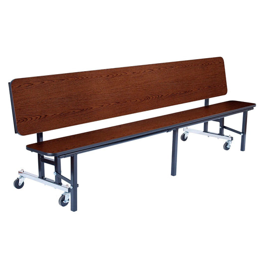Centerline Dynamics Furniture & Decor Mobile Convertible Bench Unit, Particleboard, 84"Lx29"W, Walnut