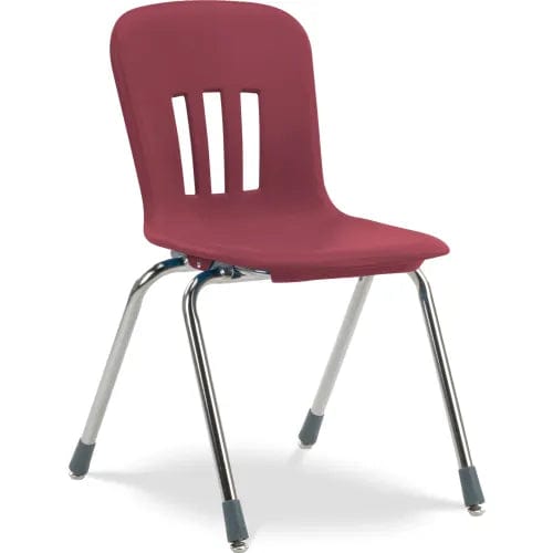 Centerline Dynamics Furniture & Decor N918 The Metaphor® Stacking Chair 18", Wine With Chrome - Pkg Qty 4