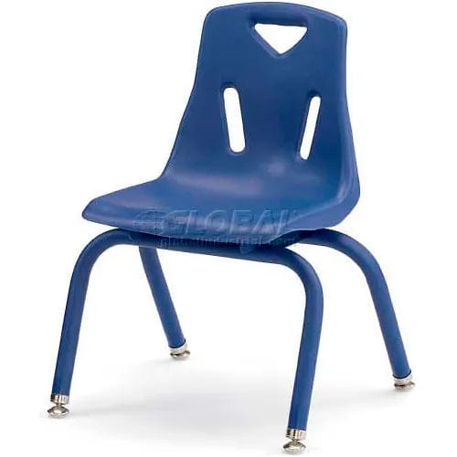 Centerline Dynamics Furniture & Decor Plastic Chair with Powder Coated Legs - 16" Ht - Set of 6 - Blue