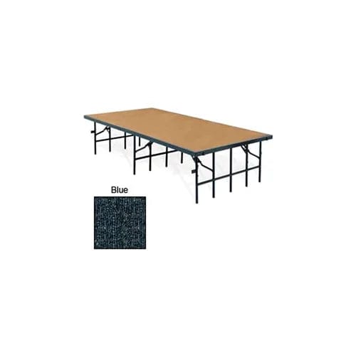 Centerline Dynamics Furniture & Decor Portable Stage with Carpet - 96"L x 36"W x 32"H - Blue