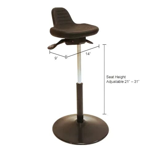 Centerline Dynamics Furniture & Decor Sit-Stand Pneumatic Height Adjustable Stool, 21"-31" Seat Height, Black