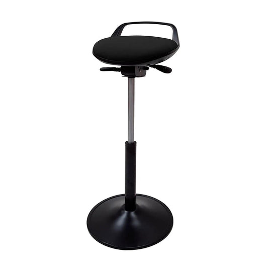 Centerline Dynamics Furniture & Decor Sit-Stand Service Desk Perch Stool with Handle, 22"-32" Seat Height, Black