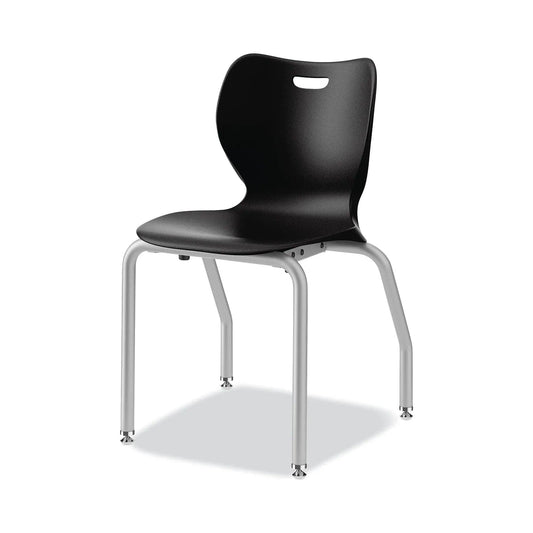 Centerline Dynamics Furniture & Decor SmartLink Four-Leg Chair, 19-1/2" x 19-5/8" x 31", Onyx Seat, Onyx Base - Pkg Qty 4