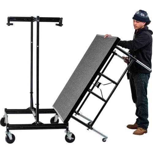 Centerline Dynamics Furniture & Decor Transfix 4'L x 4'W Hardboard Portable Stage with Adjustable 16-24"H
