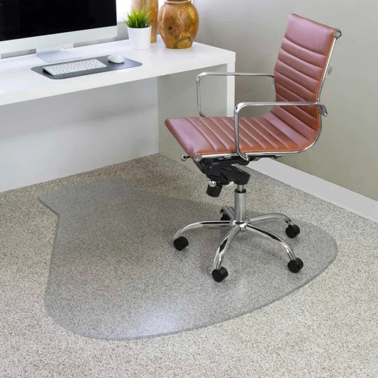 Centerline Dynamics Furniture & Decor Workstation Chair Mat for Carpet - Medium Pile - 54" x 60" - Clear - Beveled Edge