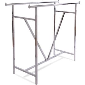 Centerline Dynamics Garment Rack Econoco Heavy Duty Double Bar Garment Rack () w/ V-Brace - Chrome - K41