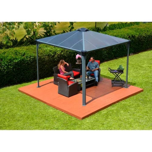 Centerline Dynamics Gazebo & Pavilions Gazebo 10'L x 10'W Gray/Bronze