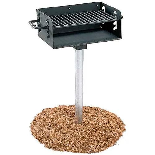 Centerline Dynamics Grills & Smokers Rotating Pedestal Grill With 3-1/2" Dia. Post(280 Sq. In. Cooking Surface)