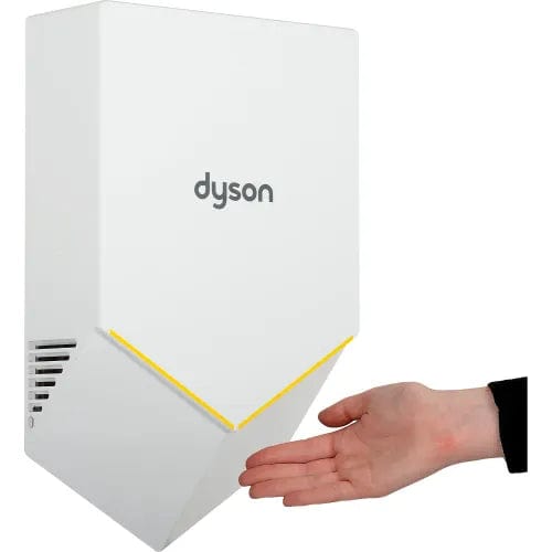 Centerline Dynamics Hand Dryers Dyson Airblade® HU02 Automatic V Hand Dryer W/HEPA Filter, ADA Compliant, White, 200-240V