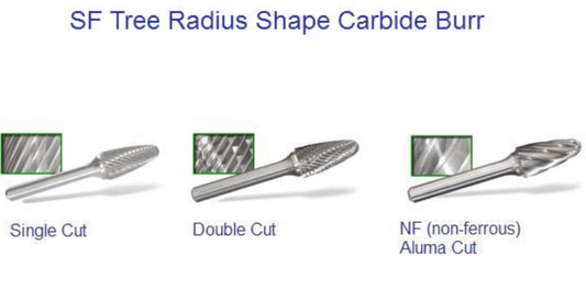 Centerline Dynamics Hardware > Tools > Grinding & Polishing Tools SL-4 Carbide Burr Tree 1/2 x 1-1/8