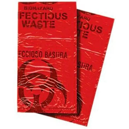 Centerline Dynamics Hazardous Waste Bags Red Biohazard Waste Disposable Bags, 7-10 Gallon, 50/Pack