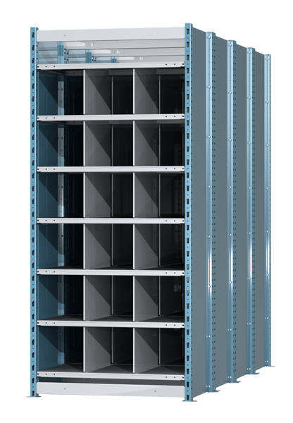 Centerline Dynamics Heavy Duty Deep Bin Shelving Starter Hallowell Deep Bin Shelving 36"W x 48"D x 87"H, Shelves and Dividers, 7 Shelves, Unit Closed Style