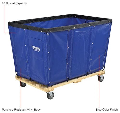 Centerline Dynamics KD, 20 Bushel, Blue Vinyl Basket Bulk Truck