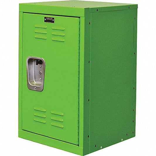 Centerline Dynamics Kid Lockers Green Hallowell Kid Mini Locker, 15"W x 15"D x 24"H Single Tier, 1-Wide, Knock-Down