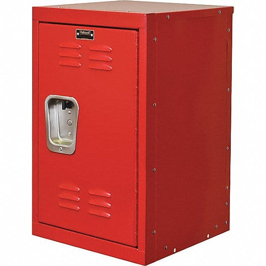 Centerline Dynamics Kid Lockers Red Hallowell Kid Mini Locker, 15"W x 15"D x 24"H Single Tier, 1-Wide, Knock-Down