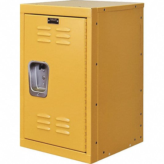 Centerline Dynamics Kid Lockers Yellow Hallowell Kid Mini Locker, 15"W x 15"D x 24"H Single Tier, 1-Wide, Knock-Down