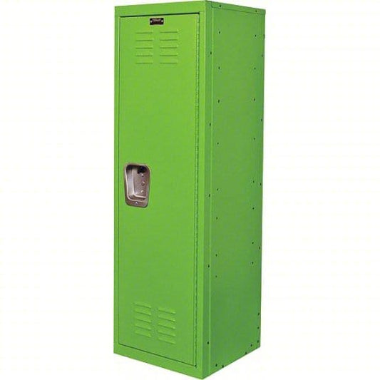 Centerline Dynamics Kid Teen Lockers Green Hallowell Kid Locker, 15"W x 15"D x 48"H Single Tier, 1-Wide, Knock-Down