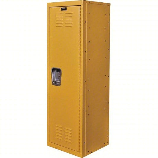 Centerline Dynamics Kid Teen Lockers Yellow Hallowell Kid Locker, 15"W x 15"D x 48"H Single Tier, 1-Wide, Knock-Down