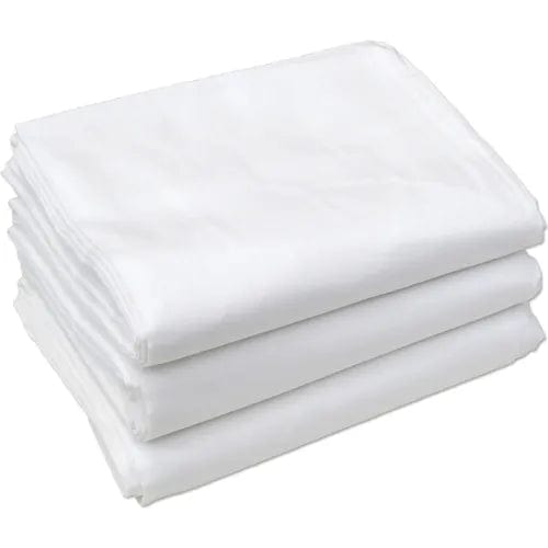 Centerline Dynamics Linens Hotel Basics Twin Size Fitted Bed Sheets, 76" x 39" x 9", White - 12 Pack