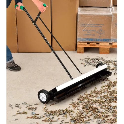Centerline Dynamics Magnetic Sweepers Heavy Duty Magnetic Sweeper With Release Lever, 36" Cleaning Width