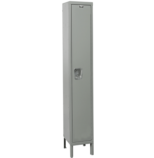 Centerline Dynamics Maintenance Free Quiet Lockers Dark Gray / Assembled Hallowell Maintenance-Free Quiet (MFQ) Locker, 12"W x 12"D x 78"H, Single Tier, 1-Wide,