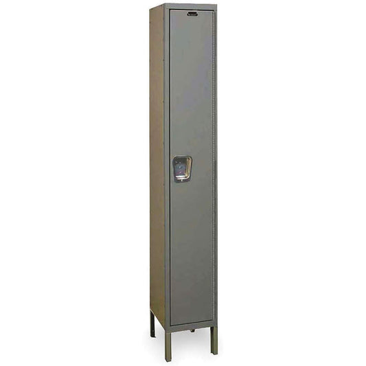 Centerline Dynamics Maintenance Free Quiet Lockers Dark Gray / Assembled Hallowell Maintenance-Free Quiet (MFQ) Locker, 12"W x 12"D x 78"H Single Tier, 1-Wide