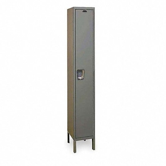 Centerline Dynamics Maintenance Free Quiet Lockers Dark Gray / Assembled Hallowell Maintenance-Free Quiet (MFQ) Locker, 12"W x 15"D x 78"H, Single Tier, 1-Wide