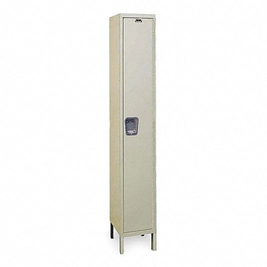 Centerline Dynamics Maintenance Free Quiet Lockers Tan / Assembled Hallowell Maintenance-Free Quiet (MFQ) Locker, 12"W x 12"D x 78"H Single Tier, 1-Wide