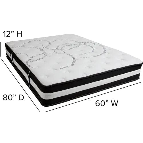 Centerline Dynamics Mattresses Capri Comfortable Sleep 12" Foam and Pocket Spring Mattress - Queen Size