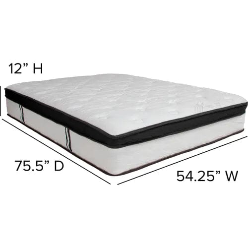 Centerline Dynamics Mattresses Capri Comfortable Sleep 12 Inch Memory Foam and Pocket Spring Mattress - Full Size