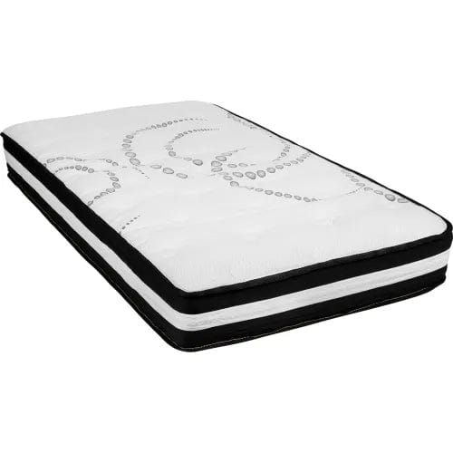 Centerline Dynamics Mattresses Comfortable Sleep 10" Foam Pocket Spring Mattress, 2" Gel Memory Foam Topper, Twin