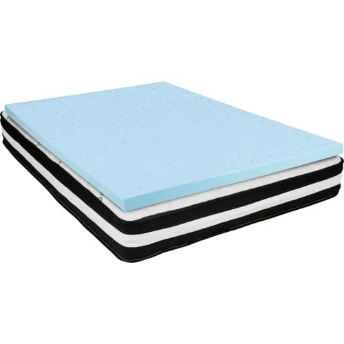 Centerline Dynamics Mattresses Comfortable Sleep 10" Foam Pocket Spring Mattress, 3" Gel Memory Foam Topper, Full