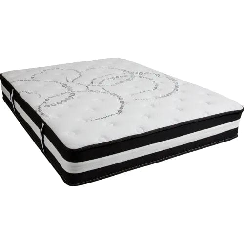 Centerline Dynamics Mattresses Comfortable Sleep 12" Foam Pocket Spring Mattress, 2" Gel Memory Foam Topper, Queen