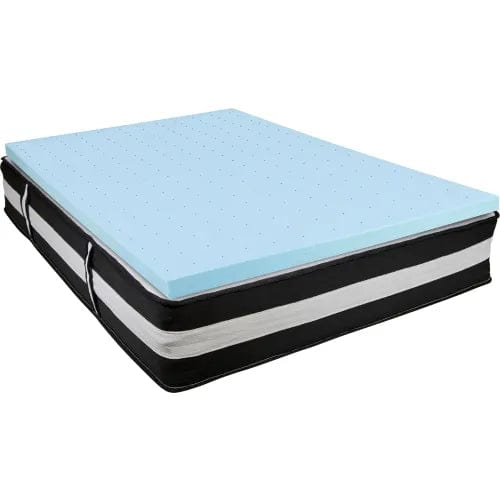 Centerline Dynamics Mattresses Comfortable Sleep 12" Foam Pocket Spring Mattress, 3" Gel Memory Foam Topper, Full