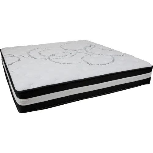 Centerline Dynamics Mattresses Comfortable Sleep 12" Foam Pocket Spring Mattress, 3" Gel Memory Foam Topper, King