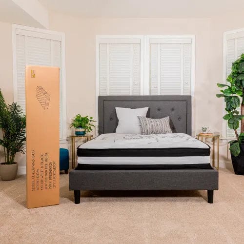 Centerline Dynamics Mattresses Flash Furniture Capri Comfortable Sleep 10" Hybrid Pocket Spring Mattress in a Box, Twin Size